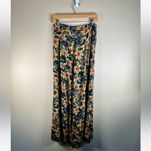 Free People Love Letter Palazzo Wide Leg Floral Print Pant - Picture 12 of 13